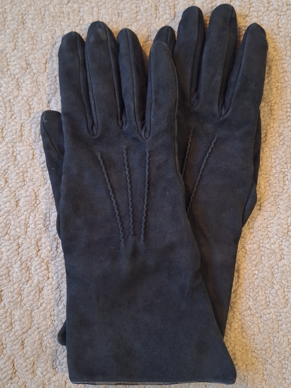 MaxMara Black Suede Men's Dress Gloves